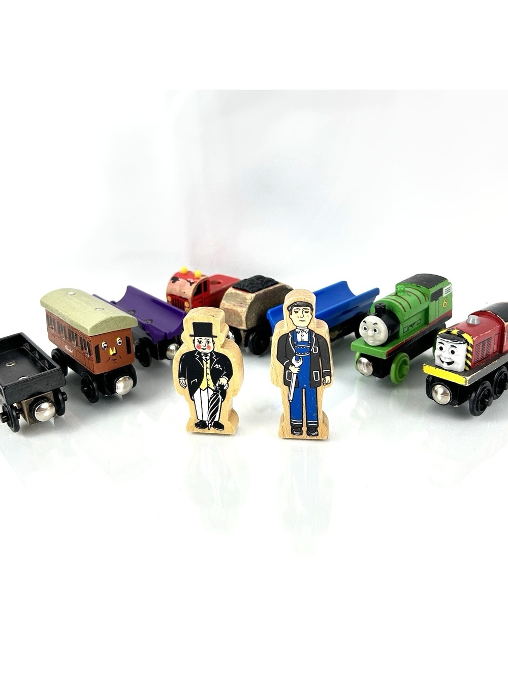 Thomas Wooden Railway Lot Topham Hat Clarabel Sodor Firetruck Salty Percy (4058